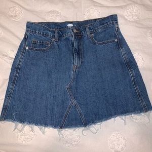 High rise denim skirt
